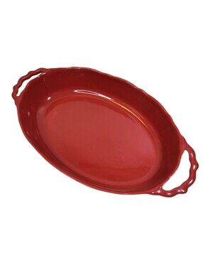 Matceramica red oval baking dish 9x13
